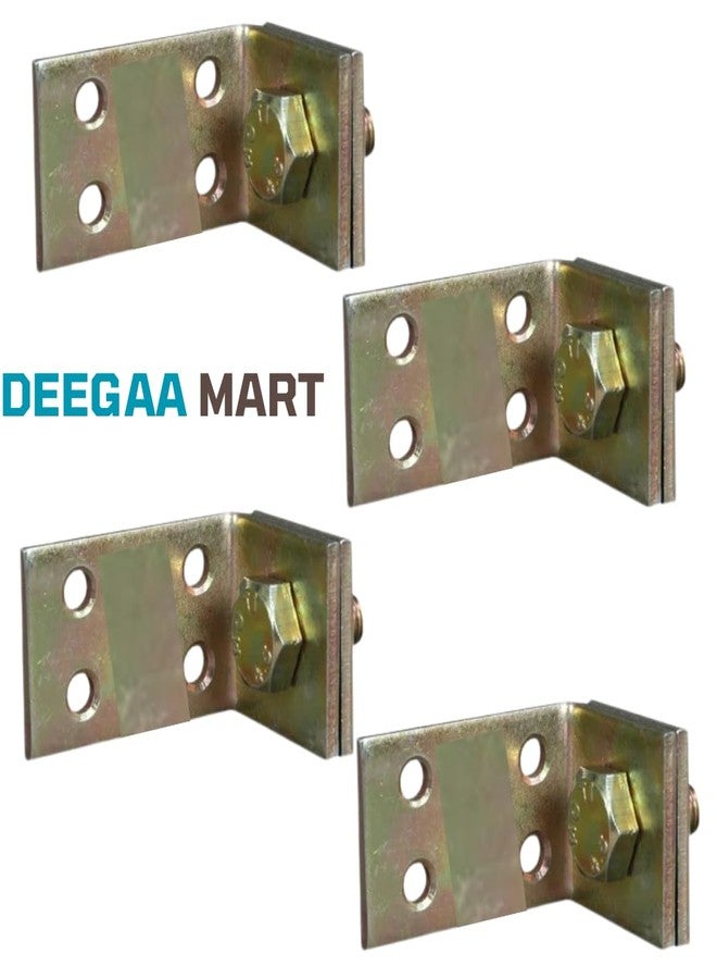 DEEGAA MART Bed Rail L Brackets for Joining Woods, Bed Frame Hardware , Bed Rail Socket Accessories, Set of 4 Wooden Bed Brackets Bed Rail Fittings, headboard and Footboard Fixing, Heavy(4 Sets) - Image 2